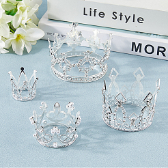4 шт. 4 стиля корона из цинкового сплава украшение для торта&nbsp;AJEW-CP0008-84S