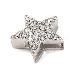 Подвески-слайдеры из нержавеющей стали 304 со стразами STAS-P421-04C-P