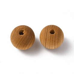 ウッドビーズ  染色されていない  ラウンド  ペルー  8mm  穴：1.6mm&nbsp;WOOD-I009-01B-06