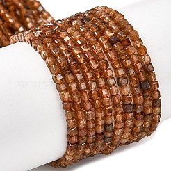 Гранат природный бисер нитей G-RM241221-K11