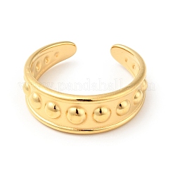 Bague ouverte en acier inoxydable 304 avec placage ionique (IP) pour hommes et femmes&nbsp;RJEW-I085-08G