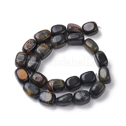 Нити натуральных бусин синего тигрового глаза (окрашенные и нагретые) G-C110-B01-01