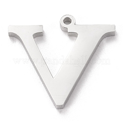 Pendentif lettre en acier inoxydable 304 résistant au ternissement&nbsp;STAS-J028-01V