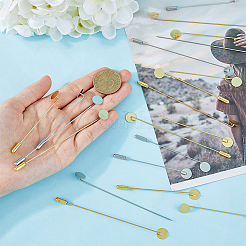 32 шт. 4 стиля латунных оснований для булавки-лацкана KK-FH0006-58