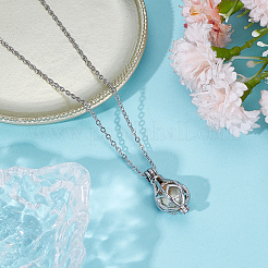 1 шт. подвеска из нержавеющей стали со стеклянной каплевидной урной для пепла&nbsp;NJEW-NB0001-35