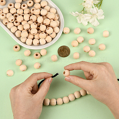 Натуральные незаконченные деревянные бусины&nbsp;WOOD-PA0001-16C