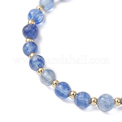 Браслеты из синтетических косточек арбуза и круглых стеклянных бусин для мужчин и женщин&nbsp;BJEW-JB12386-02