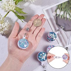 Пластиковая выдвижная катушки значок AJEW-NB0001-42