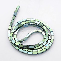 Ematite sintetico non magnetico placca perline cuboide fili&nbsp;G-J213A-07B