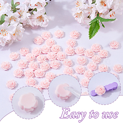 80pcs cabochons en résine opaque&nbsp;RESI-DC0001-61C