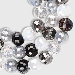 4 нити гальванизированные стеклянные бусины нити&nbsp;GLAA-PA0001-09B