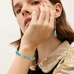 Окрашенные природные белый нефрит бисер пряди&nbsp;G-NB0002-70