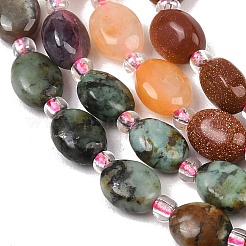 Colliers de perles en turquoise africaine naturelle (jaspe)&nbsp;G-Z135-A08