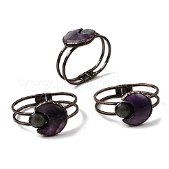Natürliche Amethyst- und Labradorit-Armreifen für Damen&nbsp;BJEW-A043-01R-03