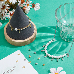 60 шт. 2-х цветные латунные подвески с прозрачными кубическими цирконами&nbsp;KK-WR0001-53