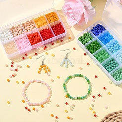 1500 шт. 10 стиля бусины из искусственного нефрита DGLA-YW0001-41