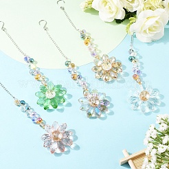 Стеклянные подвесные украшения&nbsp;HJEW-YW00255-01