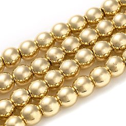 Гальванизировать немагнитных синтетический гематит нитей бисера&nbsp;LS-G-Q466-6mm-04