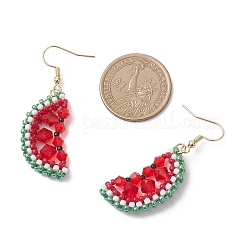 Серьги-подвески в форме арбуза из нержавеющей стали 304&nbsp;EJEW-MZ00652