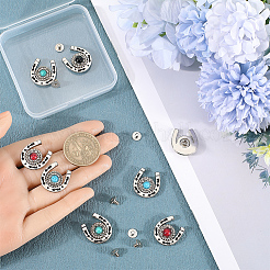 8 набор 4-х цветных заклепок из цинкового сплава и смолы для монет FIND-CP0001-89