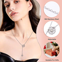 Регулируемые ожерелья из нержавеющей стали 304 с цепочкой-кабелем&nbsp;NJEW-TAC0017-01