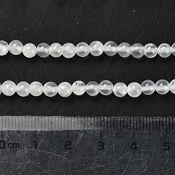 Chapelets de perles de jade blanche naturelle&nbsp;G-B128-A02-01