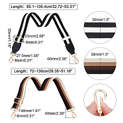 2 Stil Streifenmuster Polyester-Taschenband&nbsp;FIND-FH0002-90