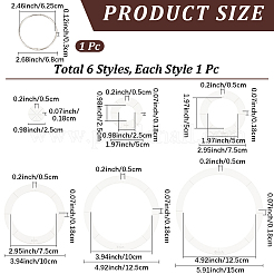 7個 7スタイル アクリル キルティング テンプレート  カッティングガイド  縫製用具  透明  フラットラウンド  25~180x1.8mm  穴：5mm&nbsp;DIY-CY0003-34