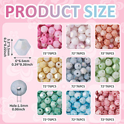 9 нити 9-х цветных антикоррозийных гальванических биконусных стеклянных бусин&nbsp;EGLA-TA0013-27