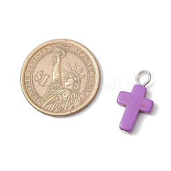 Окрашенные синтетические бирюзовые подвески PALLOY-JF03687