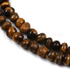 Природных тигровый глаз бисер нитей G-G053-C12-01