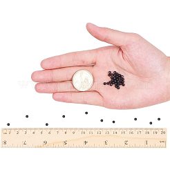 Круглые бусины из экологически чистого окрашенного стекла с жемчугом HY-PH0001-3mm-RB080