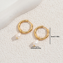 Серьги-кольца из нержавеющей стали в форме капли WK1749