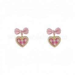 Orecchini pendenti da donna in lega di zinco e plastica.&nbsp;WGD72B4-01