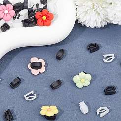 100 шт. 2-х цветные пластиковые пряжки для шнурков&nbsp;FIND-CP0001-94