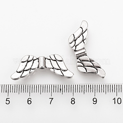 Сплавочные овальные бусины тибетского стиля  TIBEB-Q068-08AS-RS