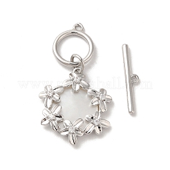 Chiusure a levetta in ottone con pavé di zirconi chiari&nbsp;KK-M243-09P-01