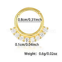 925 стерлингового серебра микро проложить кубического циркония серьги обруча OV9205-1