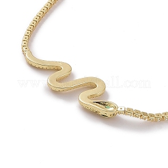Collier pendentif snanke zircone cubique avec chaînes de tasse&nbsp;NJEW-P276-01G