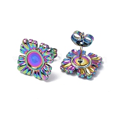 Boucles d'oreilles à tige en acier inoxydable 304 avec placage ionique (IP)&nbsp;STAS-F286-14MC
