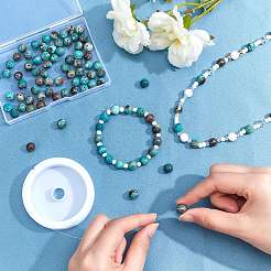 Окрашенный натуральный океанский агат / морская яшма&nbsp;G-AR0002-55