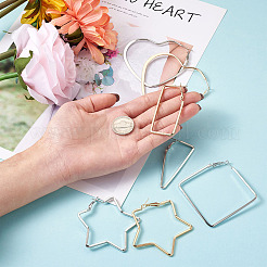 Серьги железным обручем&nbsp;EJEW-TA0010-07