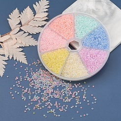 7000шт 7 стильные непрозрачные цветные стеклянные бусины SEED-YW0001-75