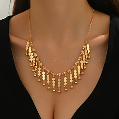 Железные элегантные длинные круглые бусины с кисточками нагрудные ожерелья для женщин WL5134