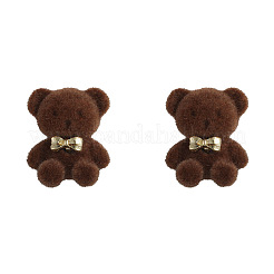 Серьги-гвоздики в виде плюшевого медведя в британском стиле с бантом из мультфильма TT1942-1