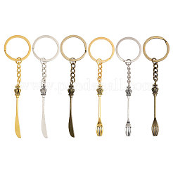 6 шт. 6 стиля сплава вилка/нож keychian&nbsp;KEYC-CA0001-57