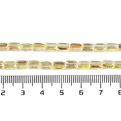 Стеклянные бусины с гальваническим покрытием  GLAA-Q101-02A-HP01