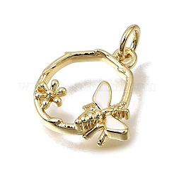Pendentifs d'émail en laiton &nbsp;KK-CBAEEA8-02G-02