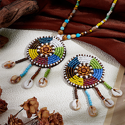 2 шт. нетканый материал для вышивки иглой из фетра и ракушек&nbsp;PATC-PH0001-39A