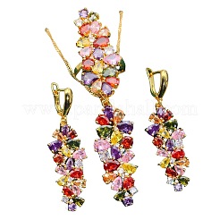 Ожерелья с подвесками из листовой латуни и кубическими циркониями FS-WGD46EA-05